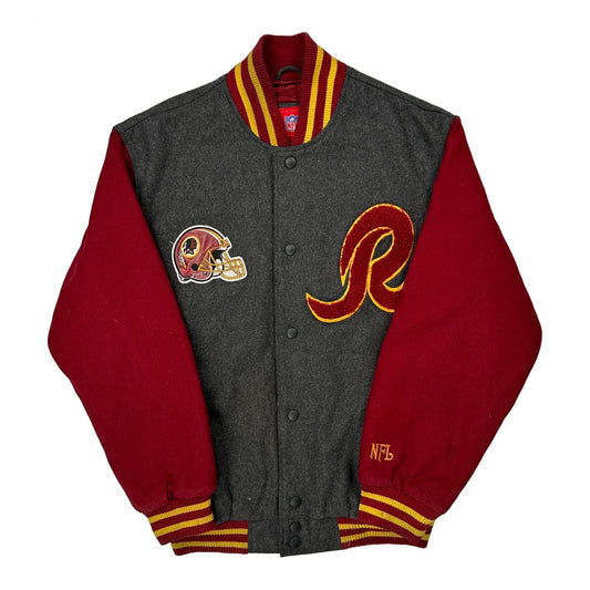 Vintage Washington Redskins Nfl Varsity Jacket - Medium Grey Wool Blend
