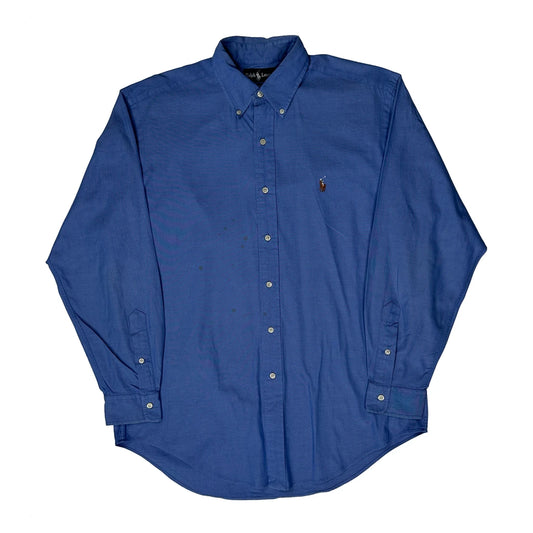 Yarmouth Ralph Lauren Collared Shirt - Medium Blue Cotton