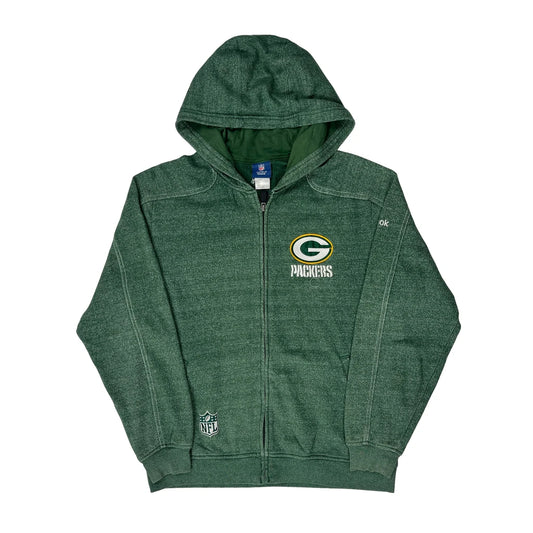 Green Bay Packers Reebok Nfl Hoodie - Medium Green Cotton Blend