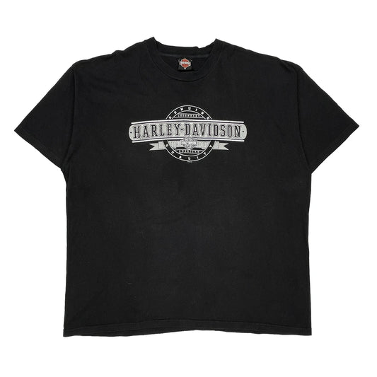 Schaeffer'S Harley-Davidson Harley Davidson Graphic T-Shirt - 4XL Black Cotton