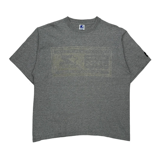 Made In USA Starter Graphic T-Shirt - XL Grey Cotton