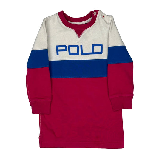 Age 2-3 Polo By Ralph Lauren Striped Long Sleeve T-Shirt - XS Pink Cotton