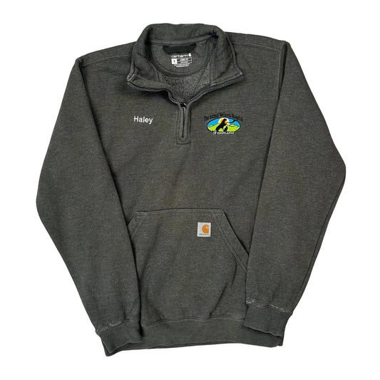The Animal Wellness Hospital Of High Island Carhartt 1/4 Zip - Small Grey Cotton Blend