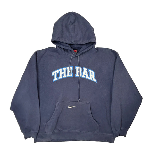 Vintage Nike College Hoodie - XL Navy Cotton
