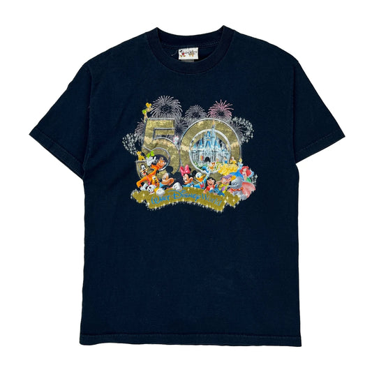 50Th Anniversary Disney Graphic T-Shirt - Small Black Cotton