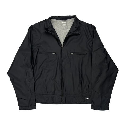Nike Windbreaker - Large Black Polyester