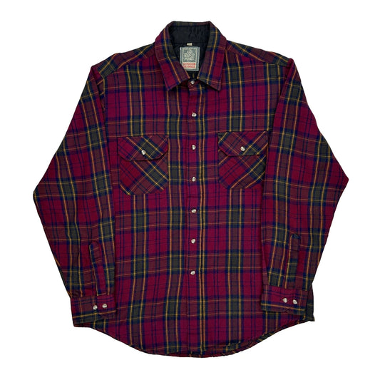 Outdoor Exchange Checked Flannel Shirt - Large Red Acrylic