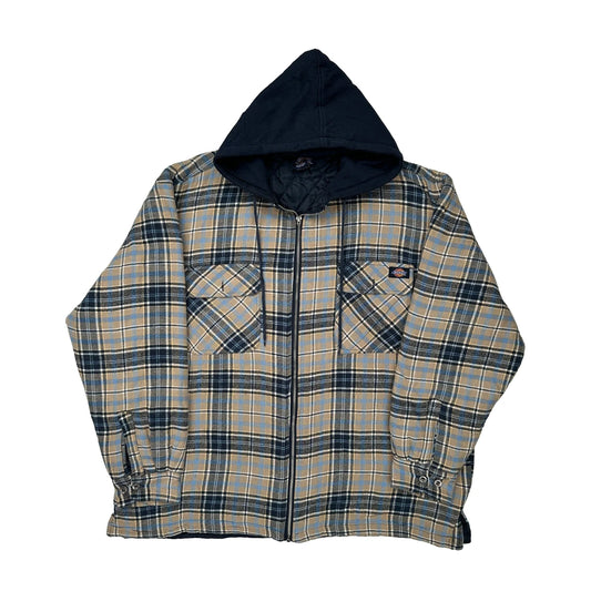 Dickies Checked Jacket - XL Beige Cotton