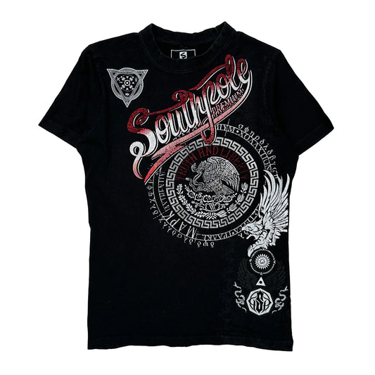 Premium Collection Southpole Graphic T-Shirt - Small Black Cotton