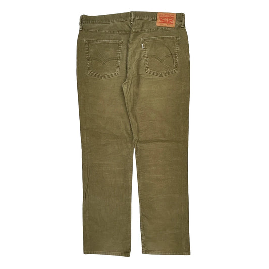 Levis Cord Trousers - 38″ Waist Green Cotton