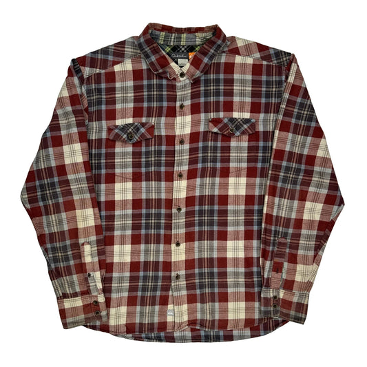 Quiksilver Checked Flannel Shirt - 2XL Red Cotton