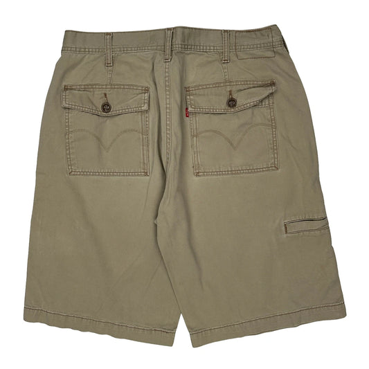 Levis Cargo Shorts - 35W 12L Khaki Cotton