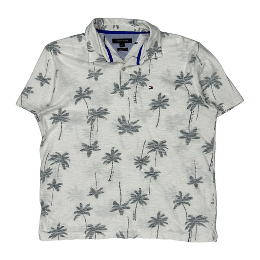 Tommy Hilfiger Polo Shirt - Large White Cotton