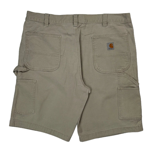 Carhartt Carpenter Shorts - 38W 10L Beige Cotton Blend