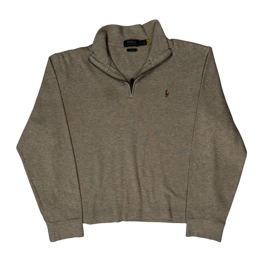 Polo By Ralph Lauren 1/4 Zip - Medium Beige Cotton Blend