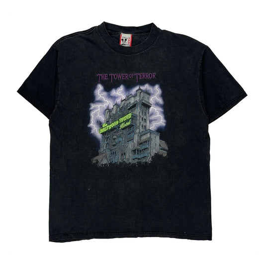 The Tower Of Terror Disney Graphic T-Shirt - Large Black Cotton