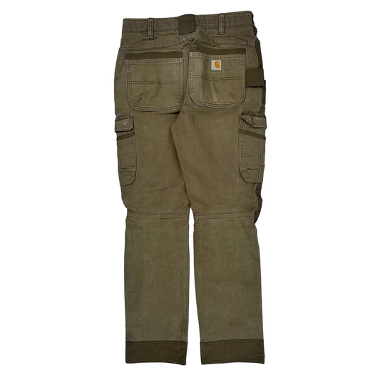 Carhartt Cargo Trousers - 34W 32L Khaki Cotton