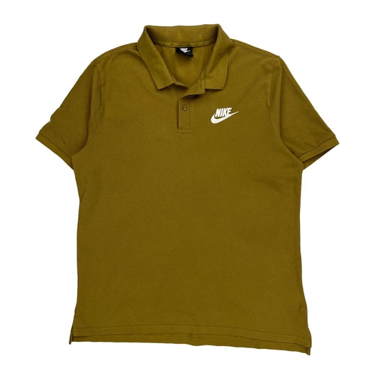 Nike Polo Shirt - XL Brown Cotton