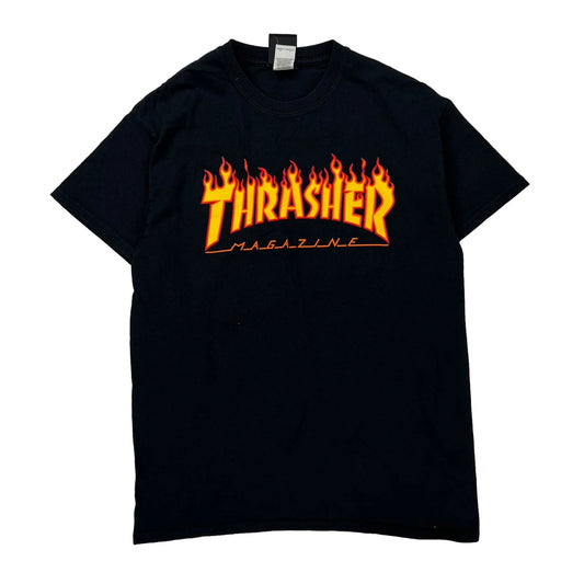 Thrasher Graphic T-Shirt - Medium Black Cotton