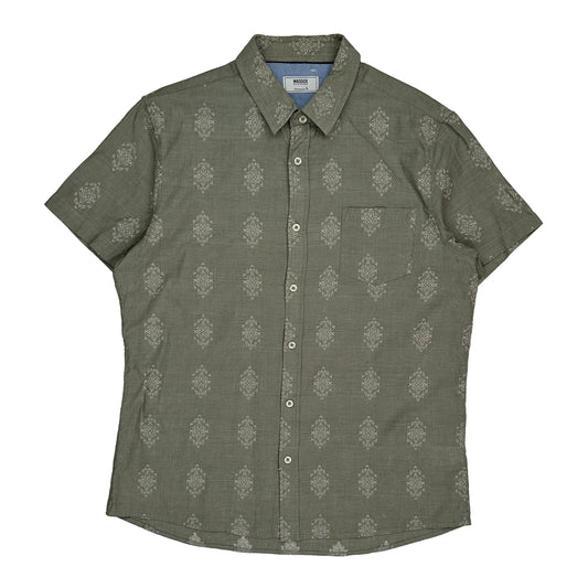 Maddox Short Sleeve Shirt - Large Green Cotton