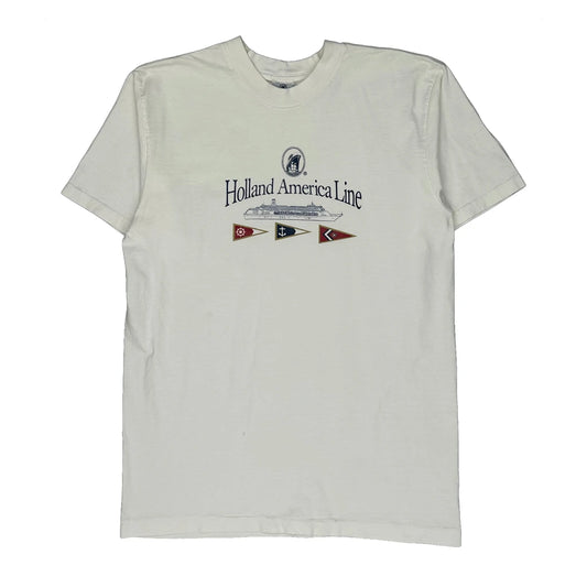 Vintage Cruise Line Logo Unbranded Graphic T-Shirt - Medium White Cotton