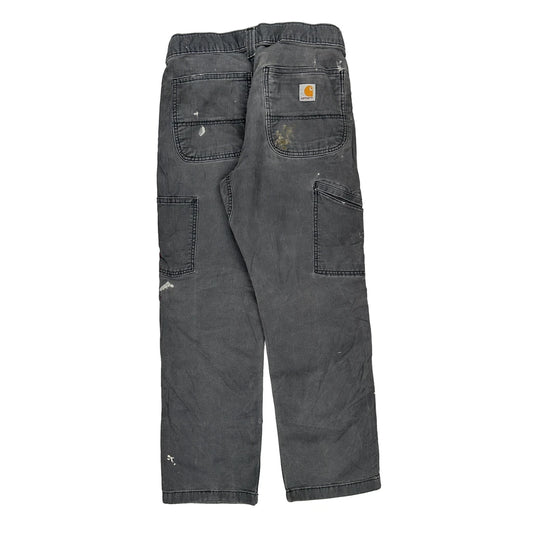 Carhartt Double Knee Carpenter Trousers - 30W 28L Grey Cotton
