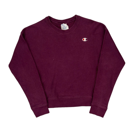 Reverse Weave Champion Sweatshirt - Small Burgundy Cotton