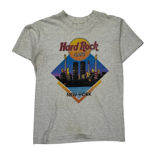 New York Hard Rock Cafe Graphic T-Shirt - Medium Grey Cotton