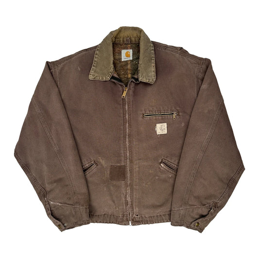 Carhartt J97 Cht Detroit Jacket - Large Brown Cotton