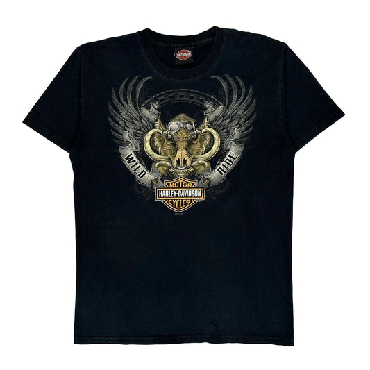 Leesburg Harley Davidson Graphic T-Shirt - Medium Black Cotton