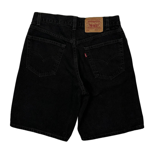550 Levis Baggy Denim Shorts - 30W 9L Black Cotton