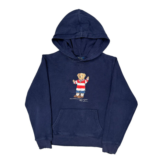 Age 14-16 Polo By Ralph Lauren Polo Bear Hoodie - Large Blue Cotton