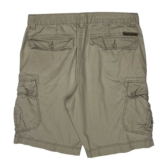 Calvin Klein Jeans Cargo Shorts - 36W 10L Beige Cotton