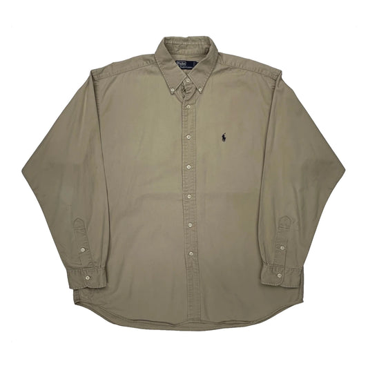 Polo By Ralph Lauren Shirt - XL Beige Cotton