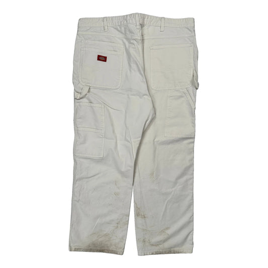 Dickies Carpenter Trousers - 38W 30L White Cotton