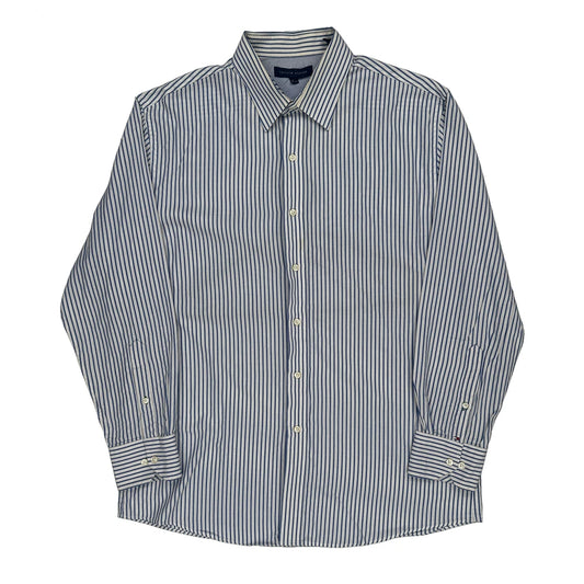 Tommy Hilfiger Striped Shirt - Large Blue Cotton