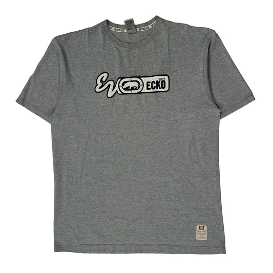 Ecko Unltd Graphic T-Shirt - XL Grey Cotton Blend