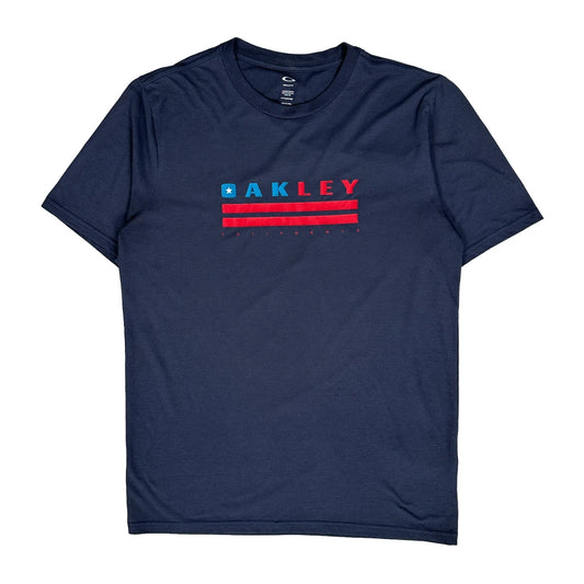 Oakley T-Shirt - Medium Navy Cotton