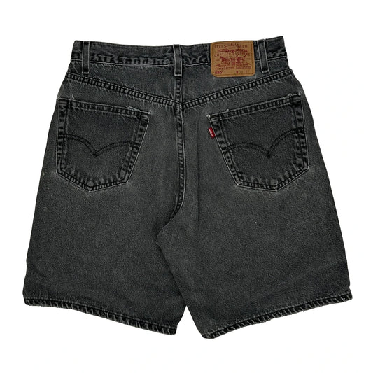 90S Levis 550 Denim Shorts - 29W 8L Grey Cotton