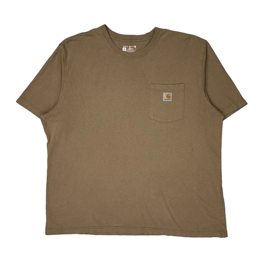 Carhartt T-Shirt - XL Khaki Cotton