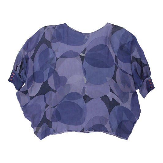 Moschino Sheer Blouse - Small Purple Silk