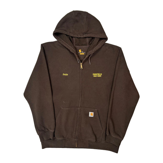 Mayfield Dairy Farms Carhartt Full Zip Hoodie - XL Brown Cotton