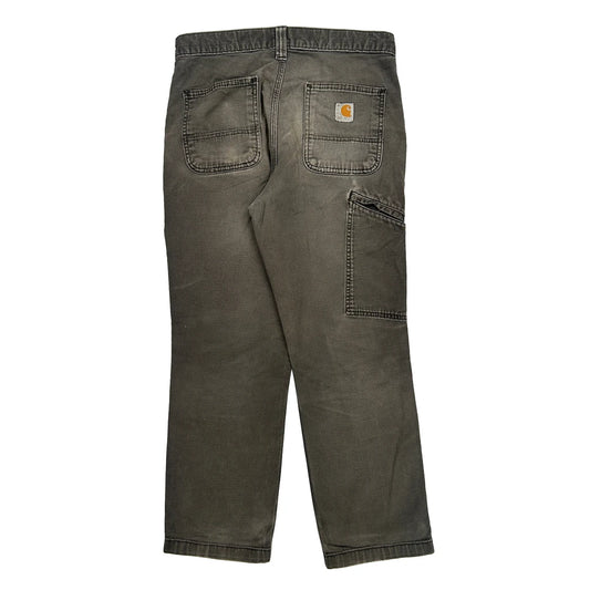 Carhartt Carpenter Trousers - 30W 28L Grey Cotton