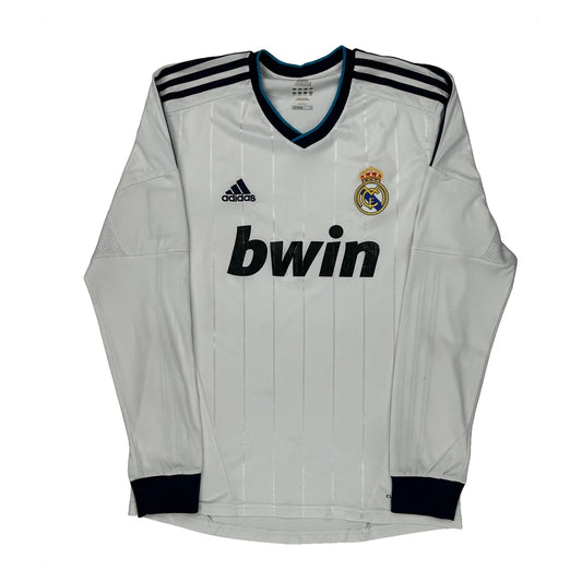 Real Madrid Adidas 2012/13 Home Long Sleeve Football Shirt - Medium White Polyester