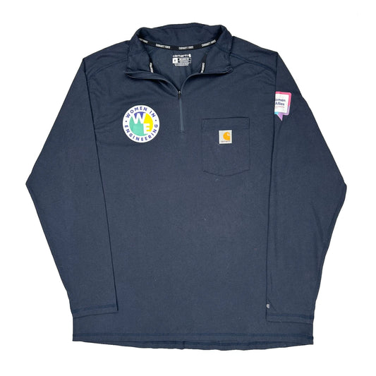 Carhartt Long Sleeve T-Shirt - XL Navy Cotton