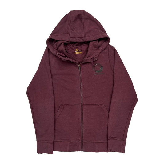 Carhartt Hoodie - Large Burgundy Cotton