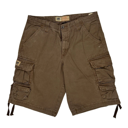 Lee Cargo Shorts - 32W 11L Brown Cotton