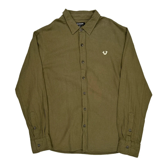 Estd 2002 True Religion Shirt - Large Green Cotton