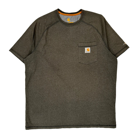Carhartt T-Shirt - Large Grey Cotton
