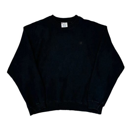 Champion Sweatshirt - XL Black Cotton Blend